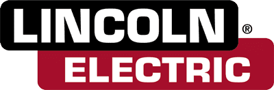 The image shows the logo of Lincoln Electric, featuring the word "LINCOLN" in white uppercase letters on a black background above the word "ELECTRIC" in black uppercase letters on a red background, with a registered trademark symbol in red at the top right.