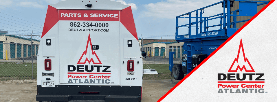 Cecnter Atlantic Deutz Power Center Atlantic service truck and logo.